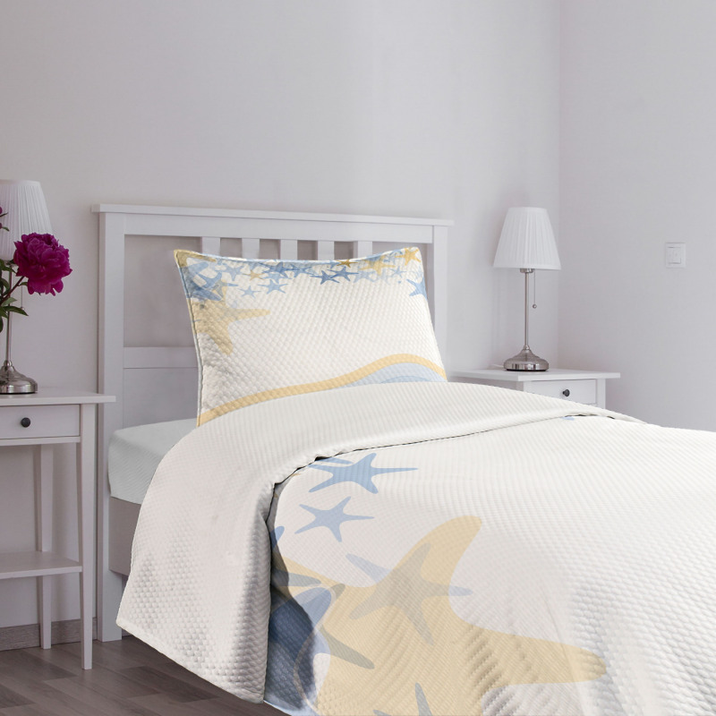 Wavy Ocean Life Bedspread Set