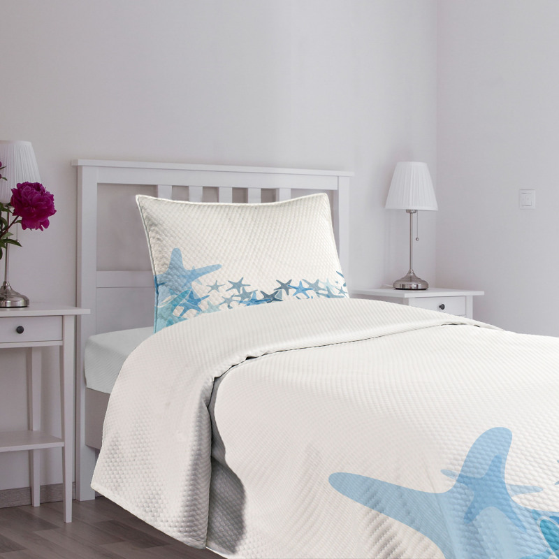Blue Sea Animals Bedspread Set