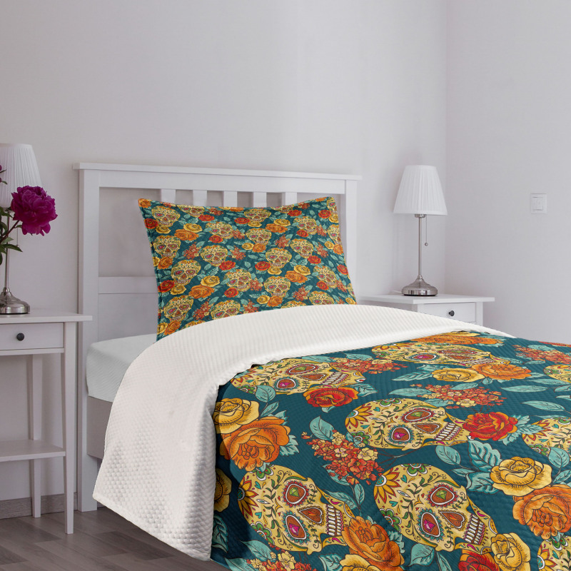 Diamond Eyes Roses Bedspread Set