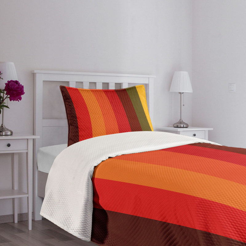 Vertical Striped Bedspread Set