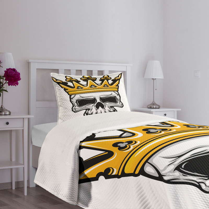 Skull Cranium with Coronet Bedspread Set