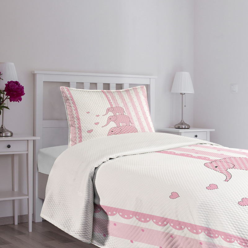 Pink Animals Bedspread Set