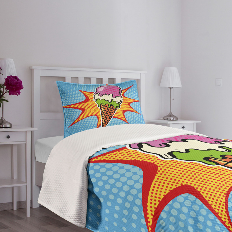 Retro Cone Dots Bedspread Set