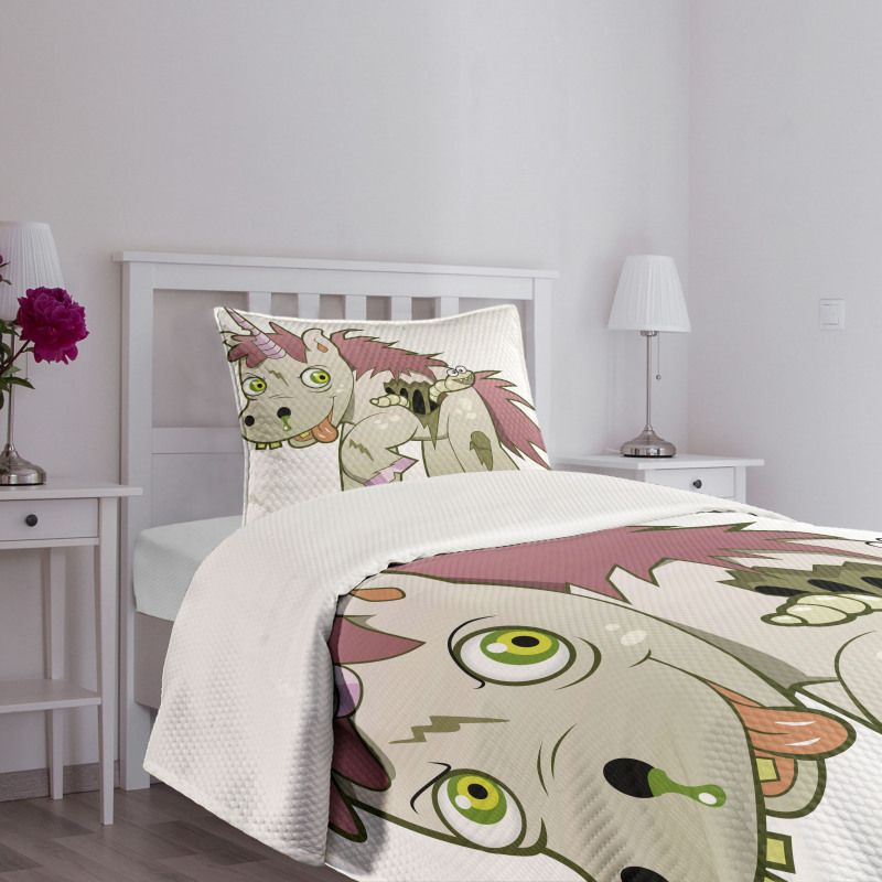 Evil Unicorn Myth Bedspread Set