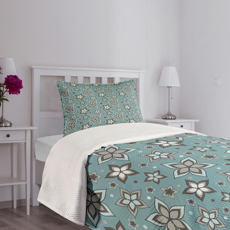 Botany Motif Bouquet Bedspread Set