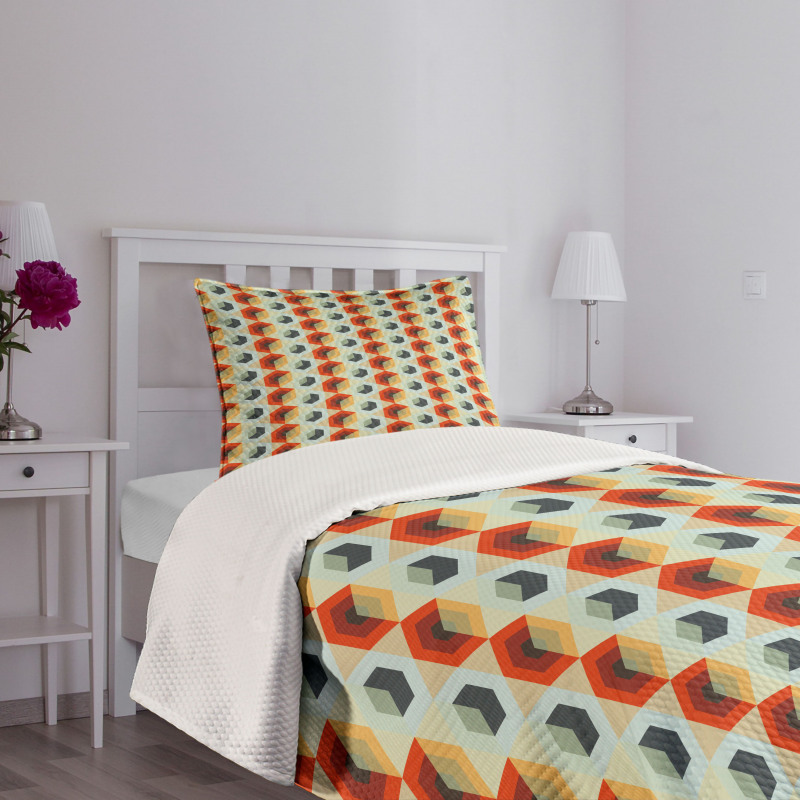 Hexagonal Comb Modern Bedspread Set