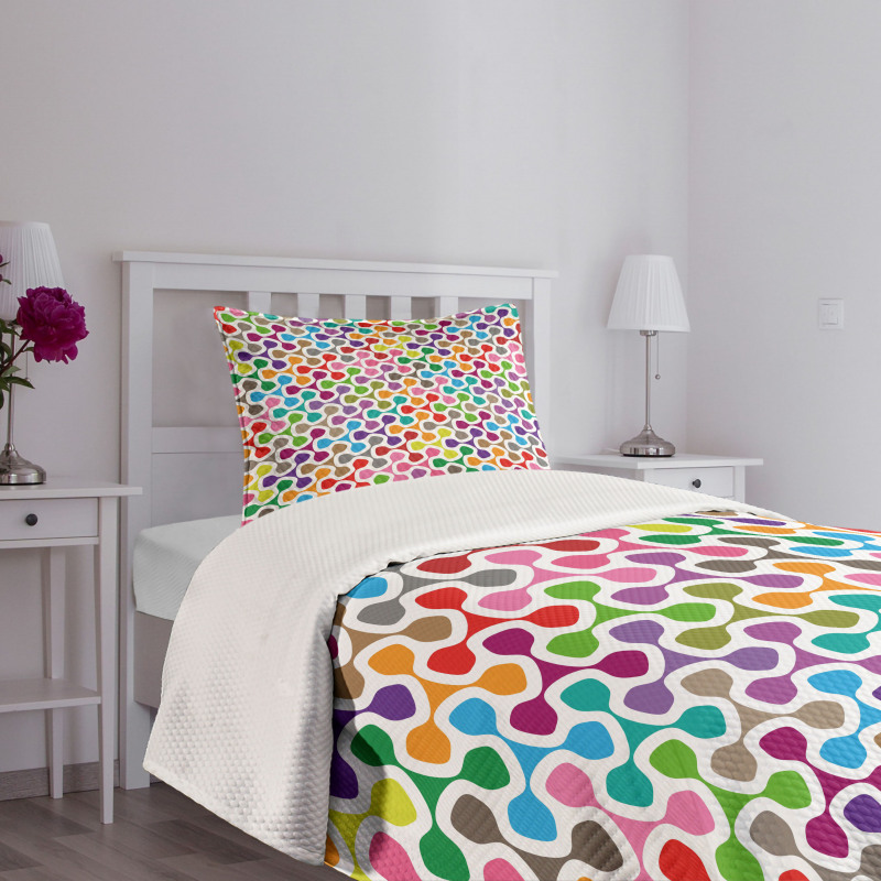 Trippy Colored Bedspread Set