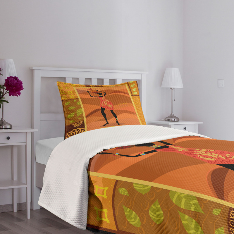 Native Zulu Girl Bedspread Set