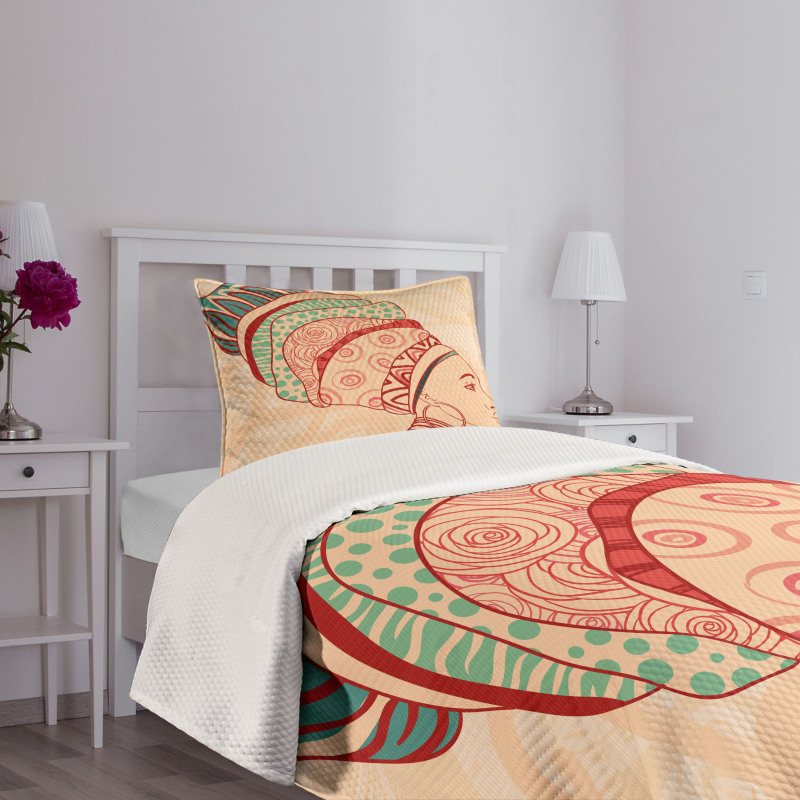 Female Turban Bedspread Set