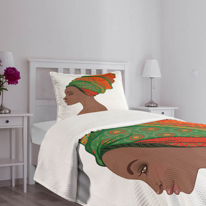 Young Afro Beauty Bedspread Set