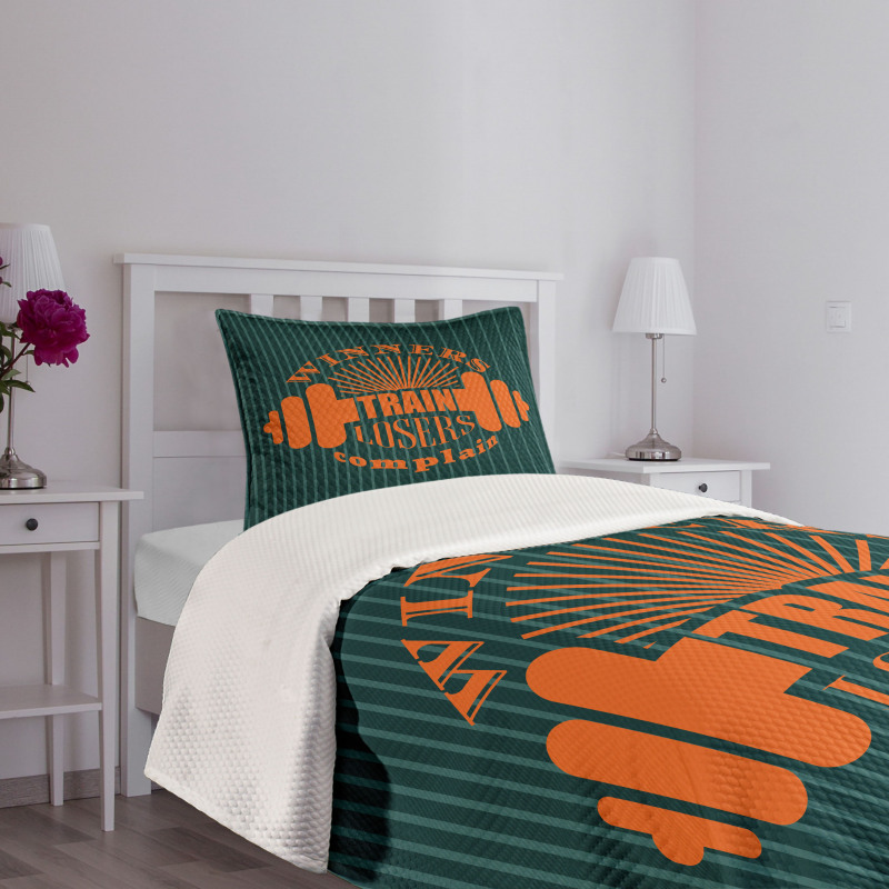 Winners Losers Words Bedspread Set