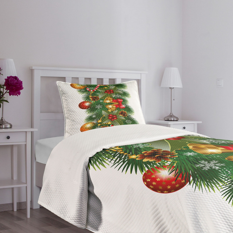 Noel Tree Ornaments Bedspread Set