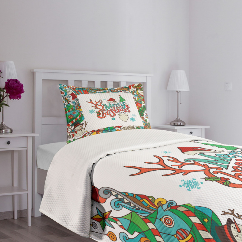 Santa Frame Bedspread Set