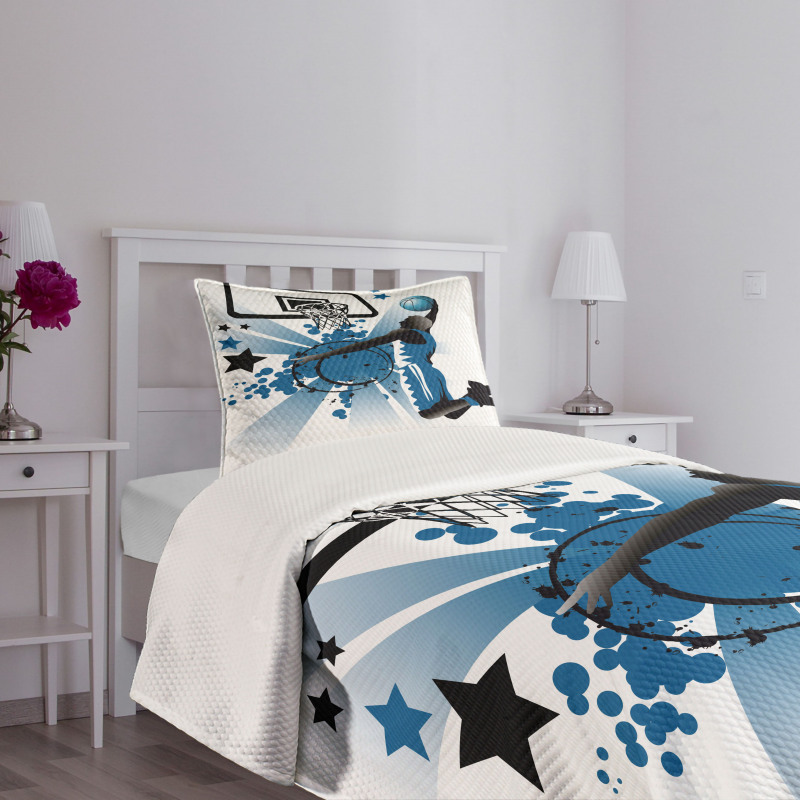 Jumping Player Stars Bedspread Set