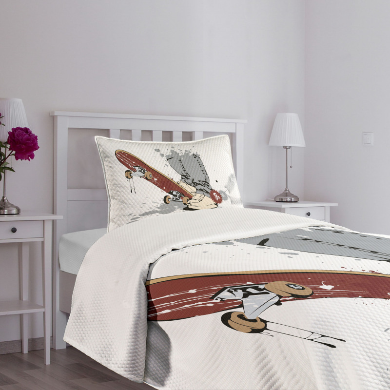 Skate and Sneakers Bedspread Set