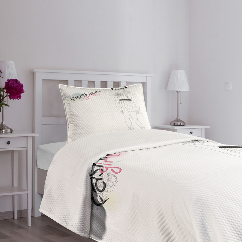 Young Girl with Hat Bedspread Set