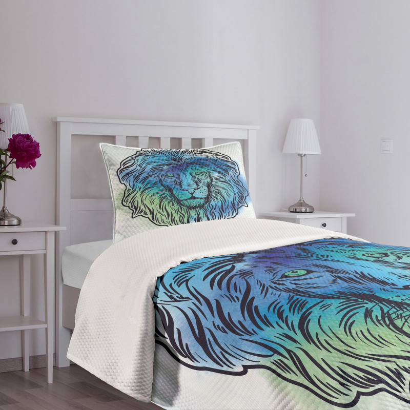 Portrait King of Forest Bedspread Set