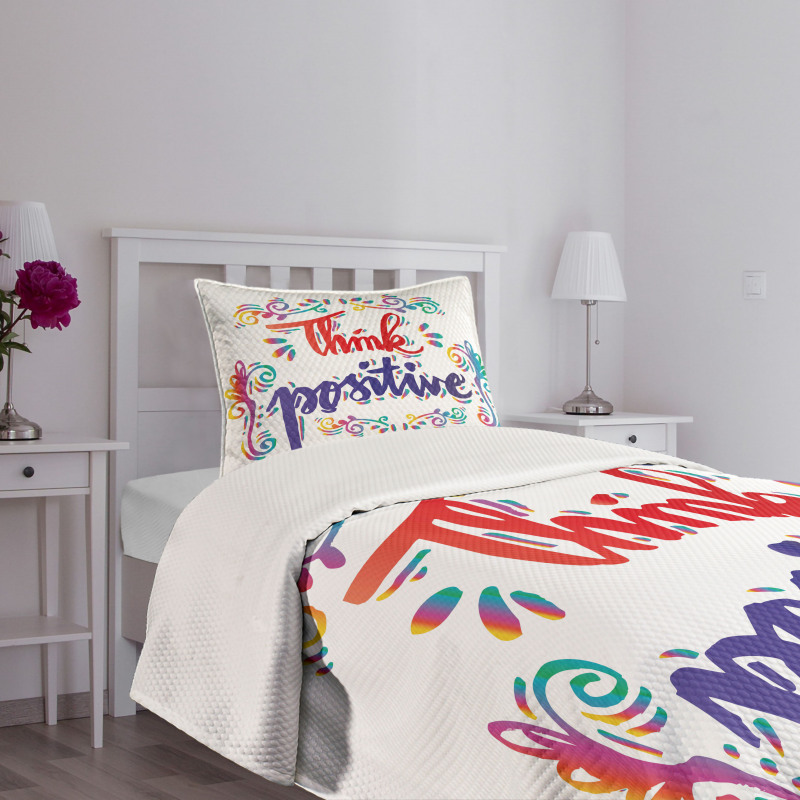 Think Positive Bedspread Set