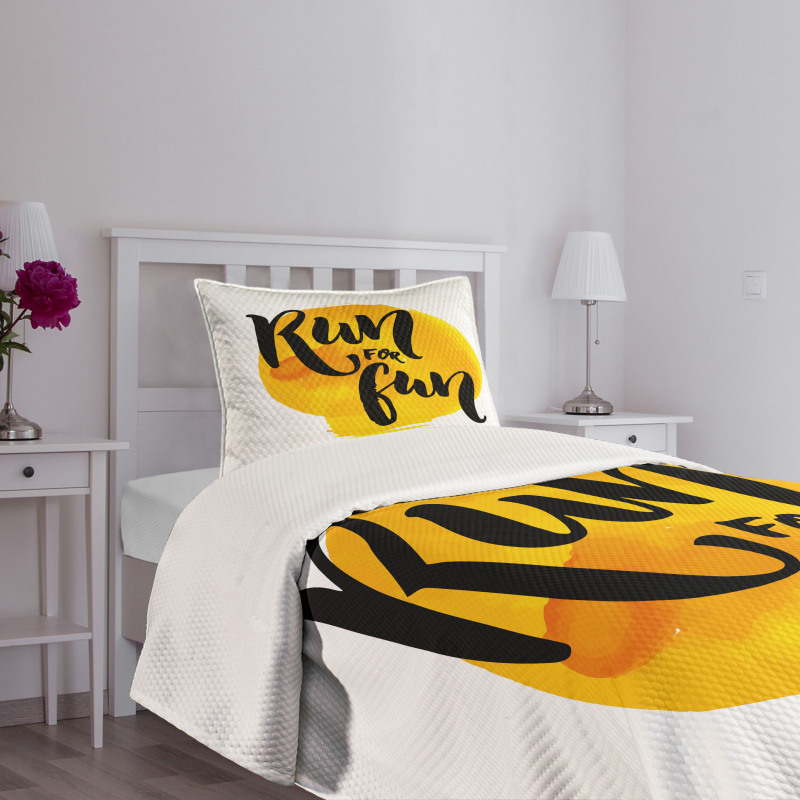 Run for Run Words Bedspread Set