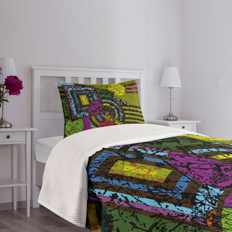 Grunge Murky Trippy Bedspread Set