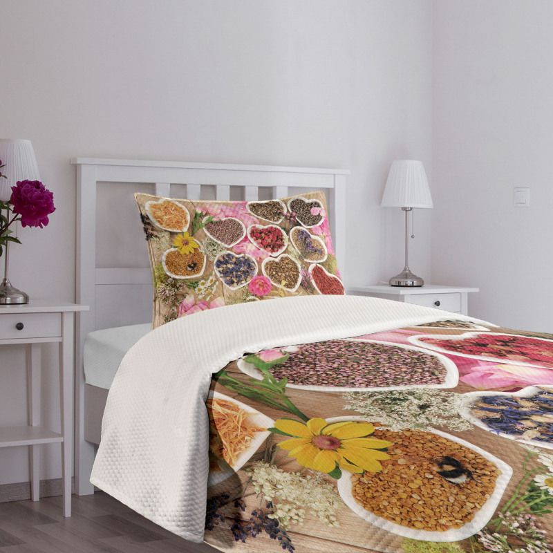 Healing Herbs Bowls Bedspread Set