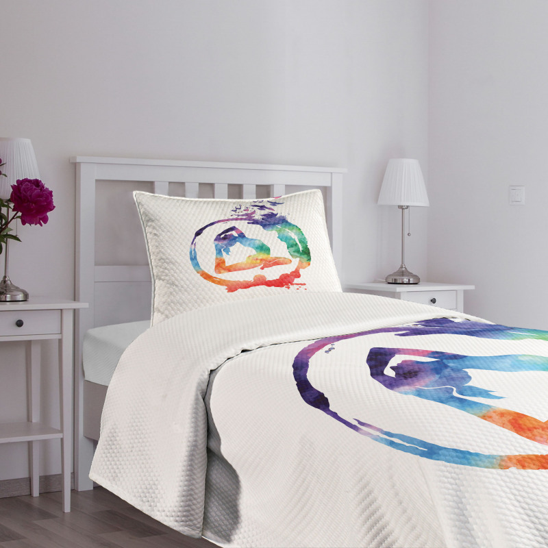 Watercolors Birds Music Bedspread Set