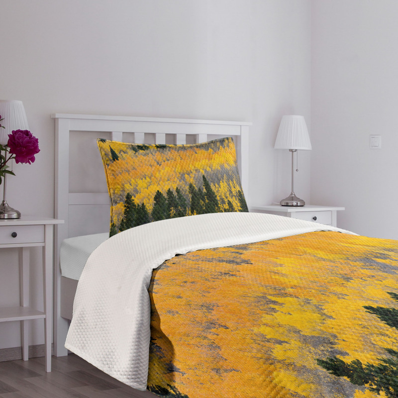 Colorful Aspen Trees USA Bedspread Set