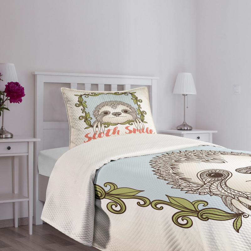 Animal Floral Frame Bedspread Set