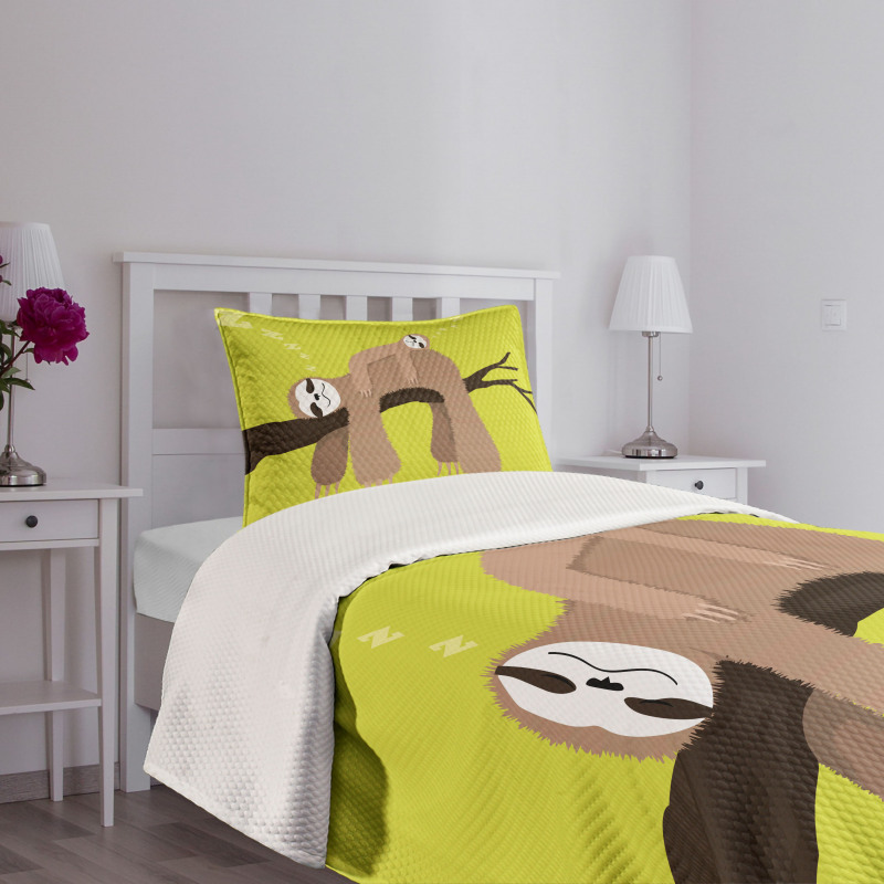 Cartoon Mother Sleeping Bedspread Set