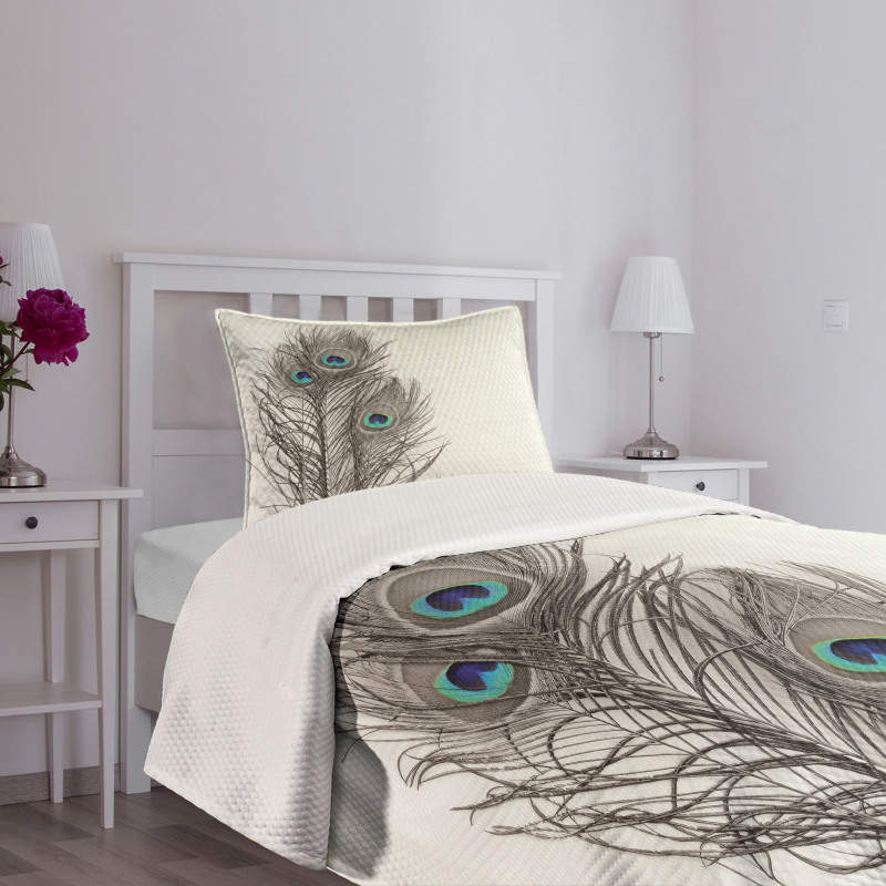 Feathers of Exotic Bird Bedspread Set