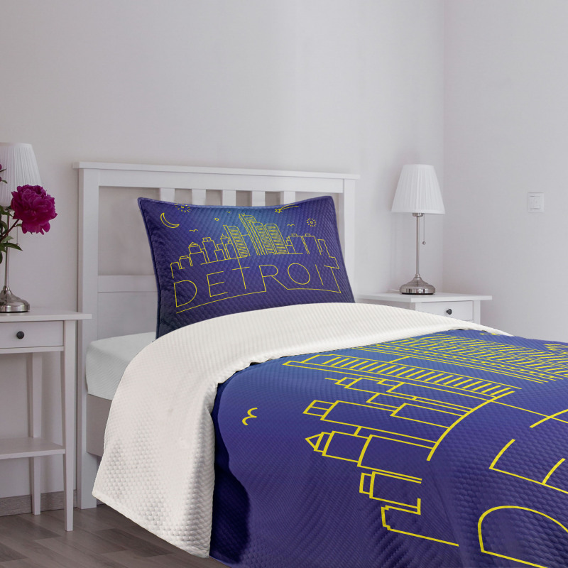 City Sky View Graphic Bedspread Set