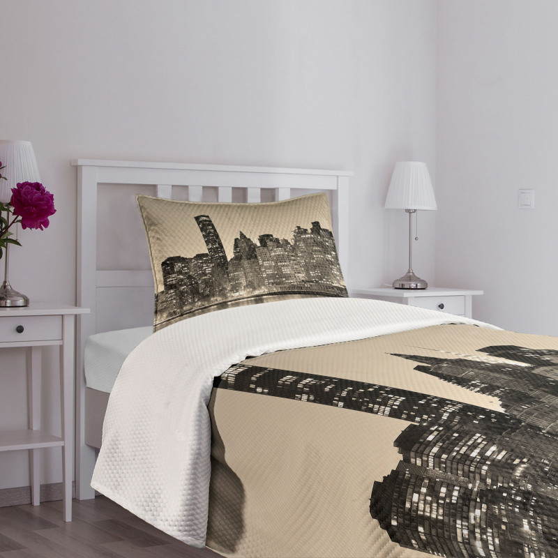 Manhattan City Night Bedspread Set