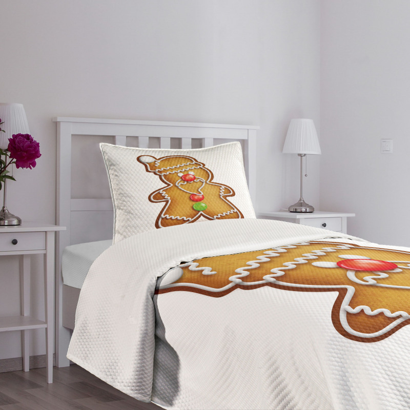 Cartoon Santa Bedspread Set