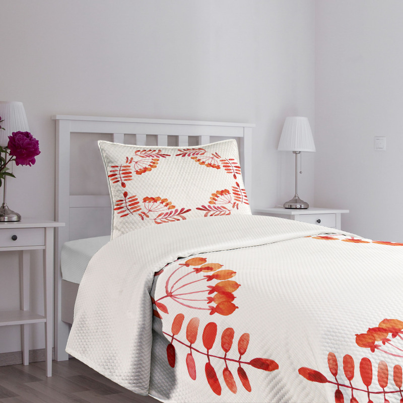 Leaves Fruits Bedspread Set