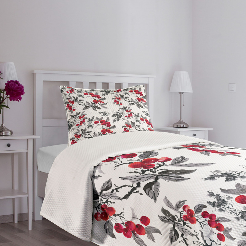 Abstract Botany Garden Bedspread Set