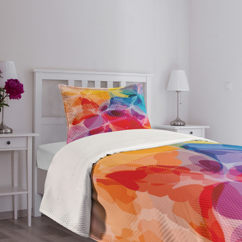 Big Flower Petals Bedspread Set