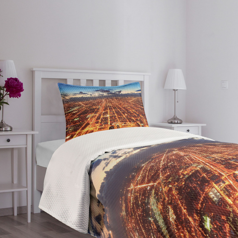 Chicago Downtown Aerial Bedspread Set