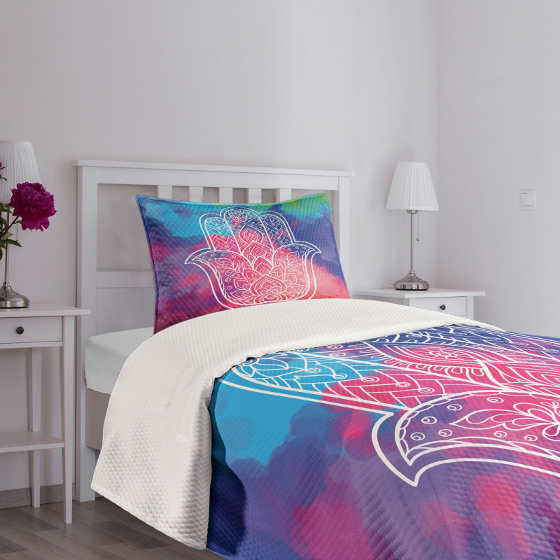 Watercolor Gentle Swirls Bedspread Set