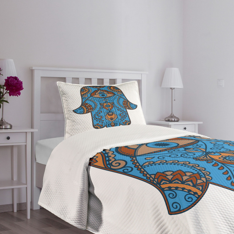 Curly Paisley Vintage Eye Bedspread Set