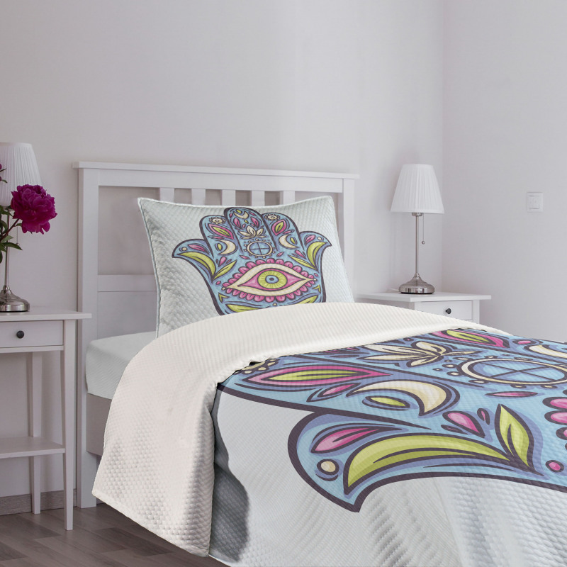 Spring Bloom Style Doodle Bedspread Set