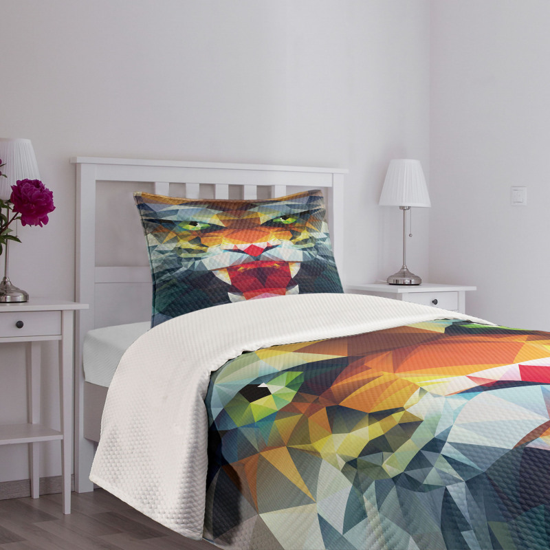 Abstract Portrait Animal Bedspread Set