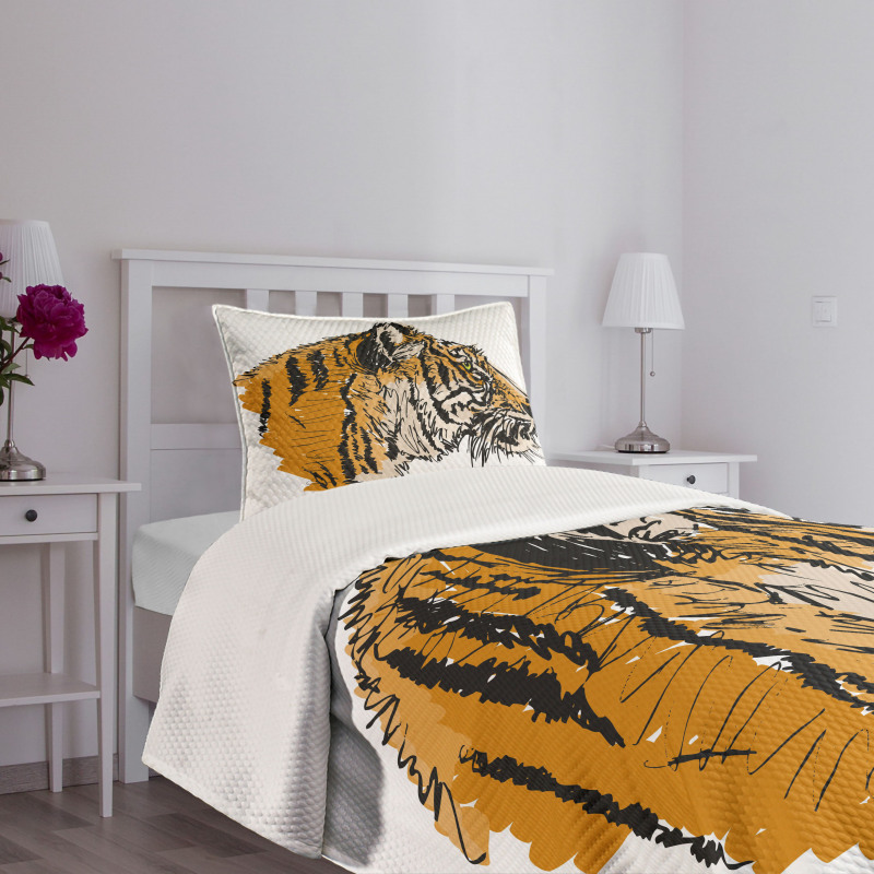 Sketch Bengal Carnivore Bedspread Set