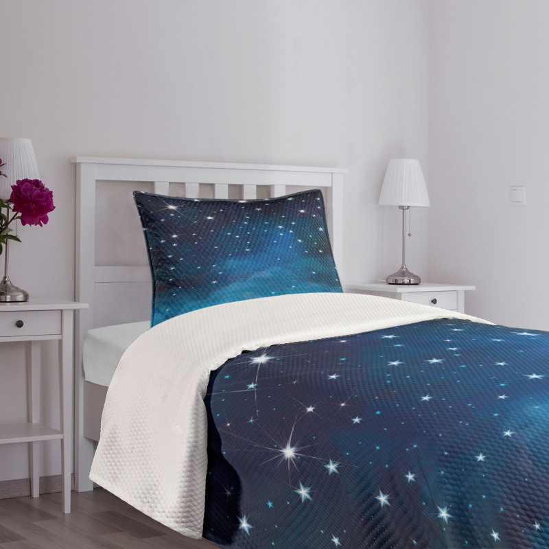 Vibrant Star Ombre Sky Bedspread Set