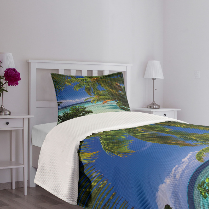 Maldives Palms Sky Bedspread Set