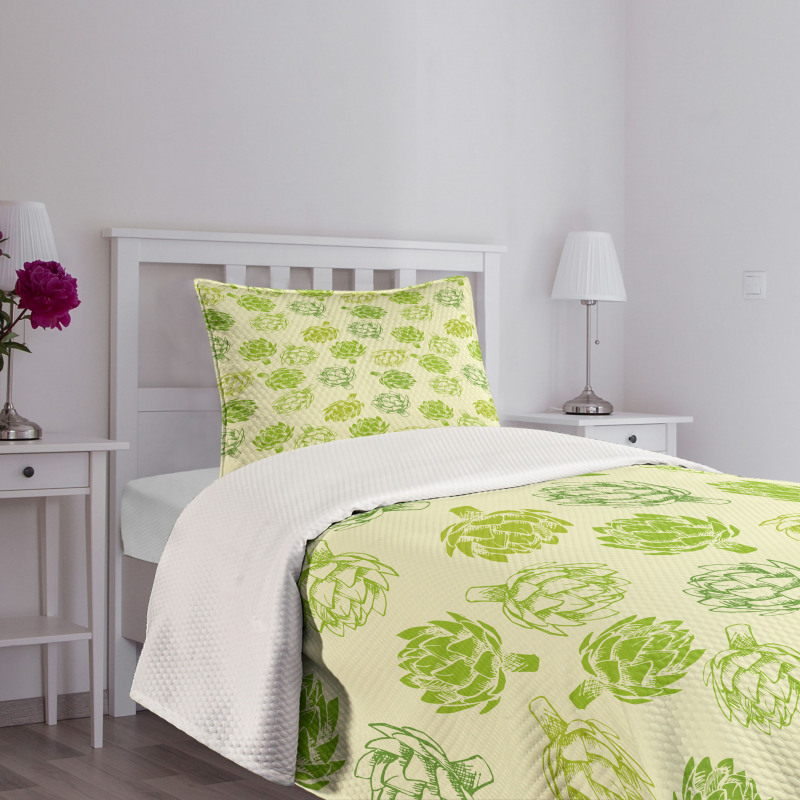 Vegetable Sketch Bedspread Set