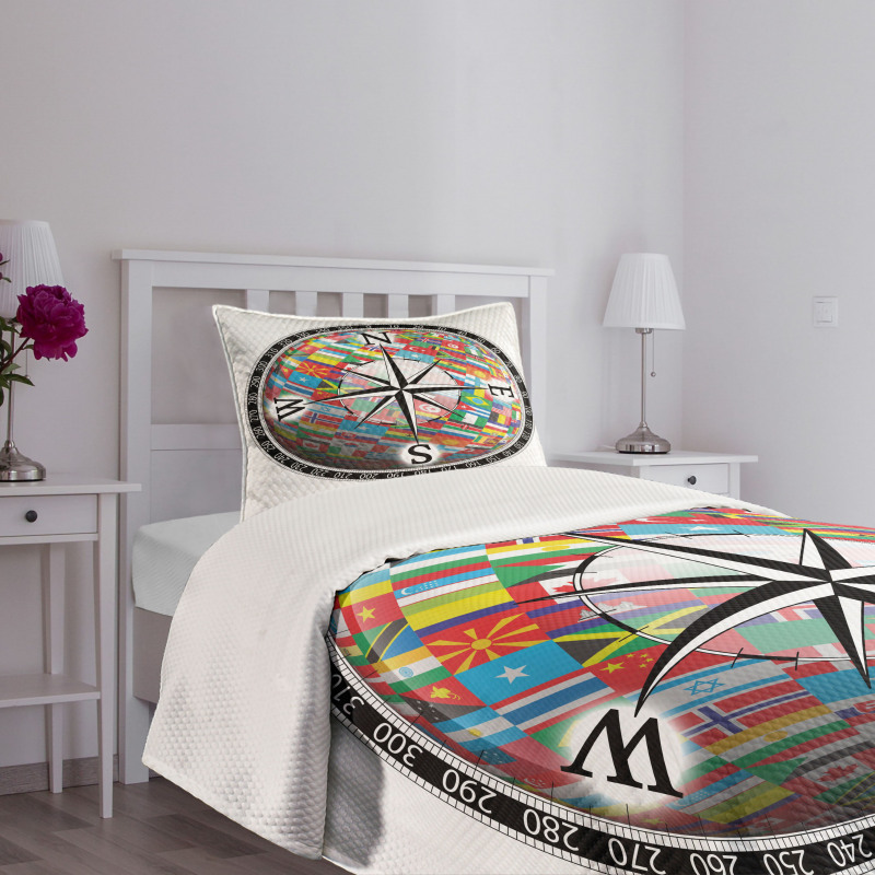 Flags of Globe Unity Bedspread Set