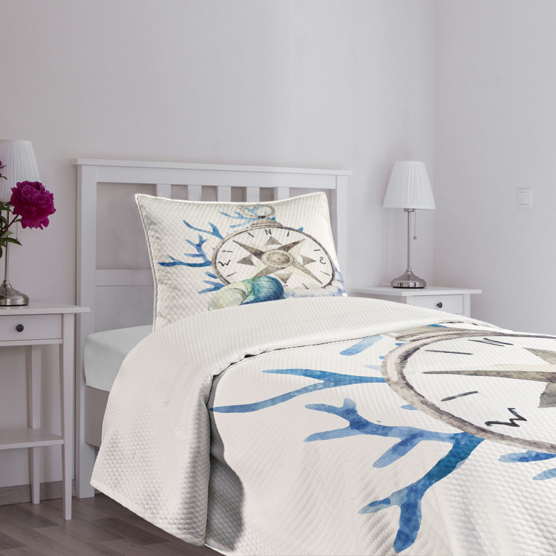 Watercolor Nautical Bedspread Set