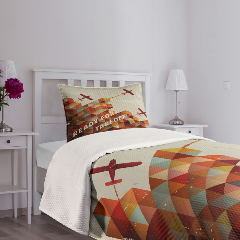 Geometric Aged Bedspread Set