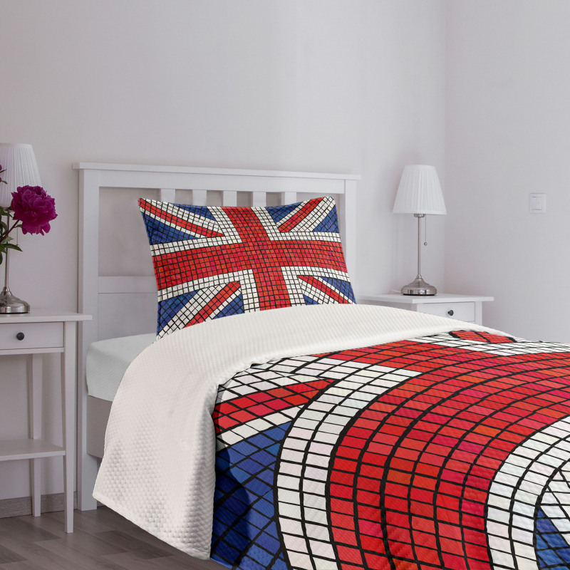 Mosaic British Flag Bedspread Set