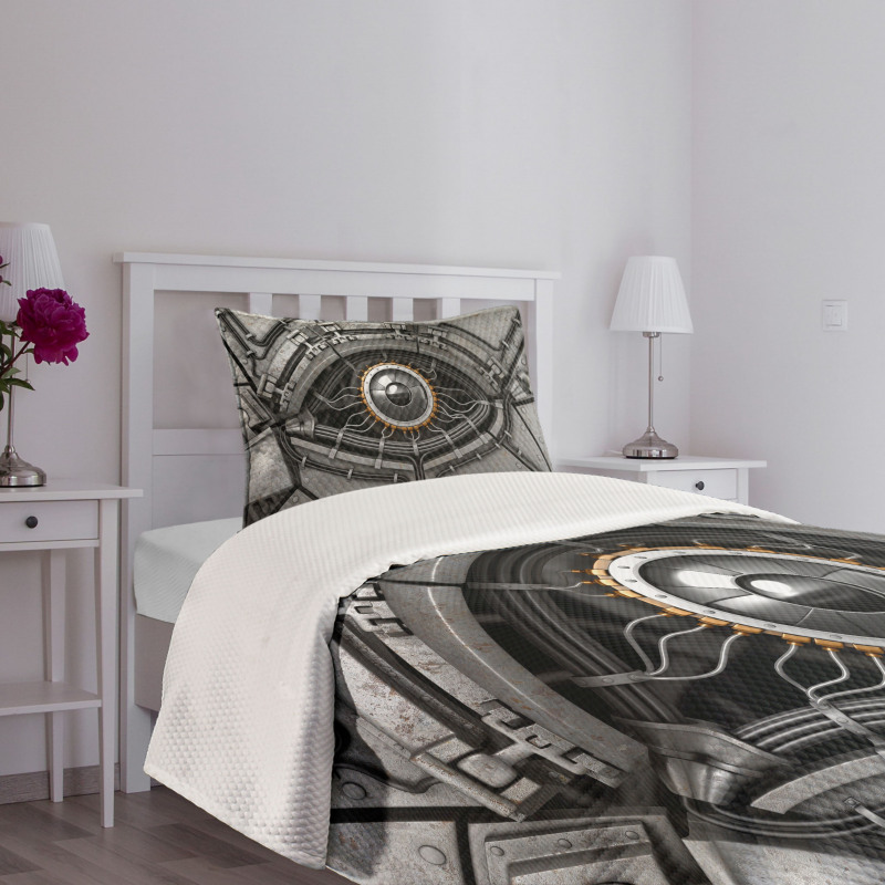 Robot Eye Wires Technology Bedspread Set